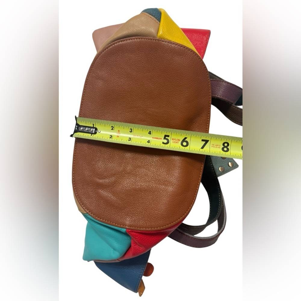 Amerileather Patchwork boho stud hippie leather purse - Picture 14 of 16